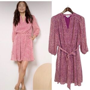 Evereve | Dresses | Evereve Joyce Womens Pink Abstract Print Mini Dress  Size M Feminine Lightweight | Poshmark